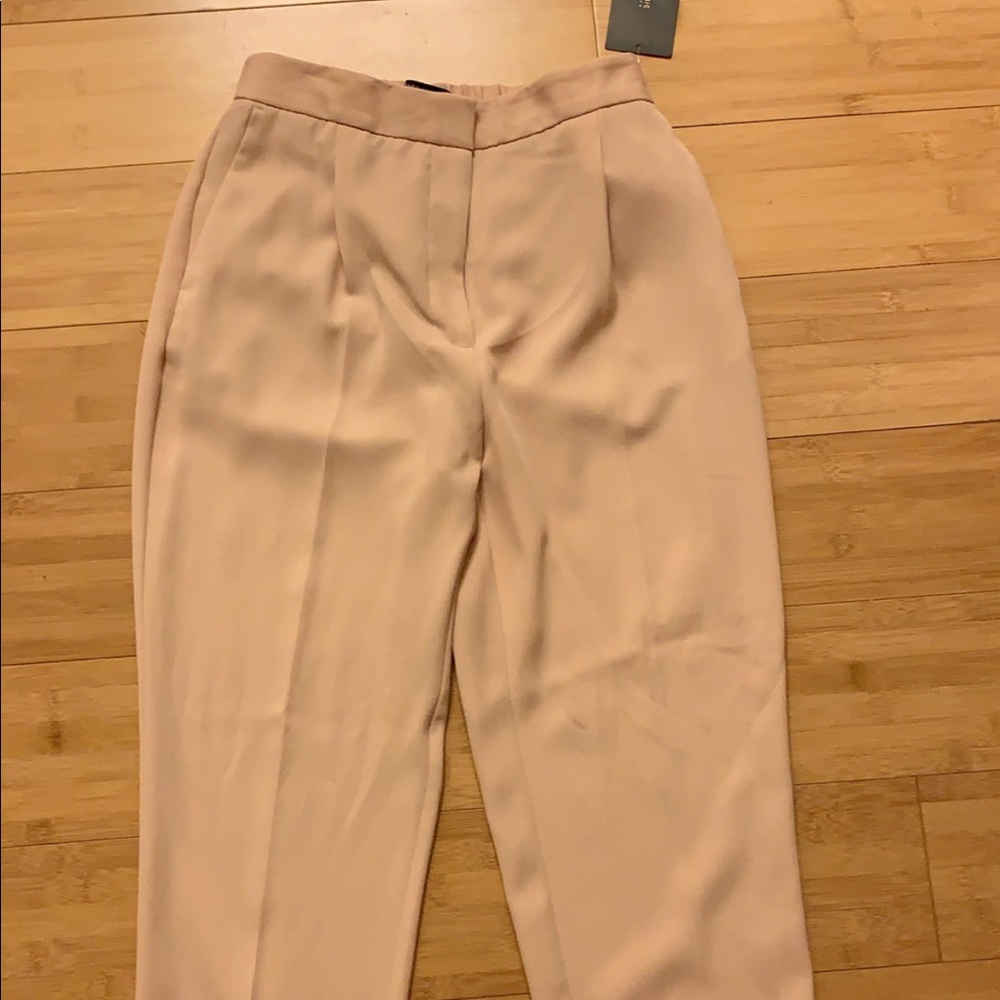 Zara baby pink pleated pants